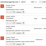 Activiteitenagenda / overzicht diensten